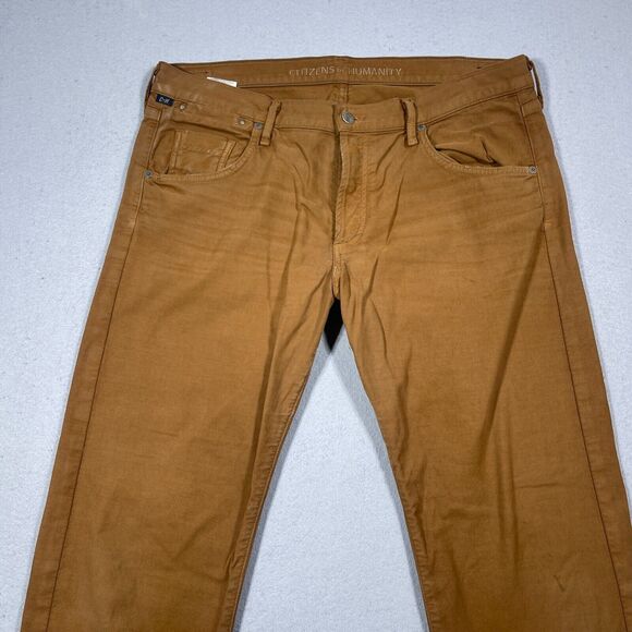 Citizens of Humanity Dylan‎ Boyfriend Jeans Women 32 Brown Straight Button Fly - Picture 2 of 14
